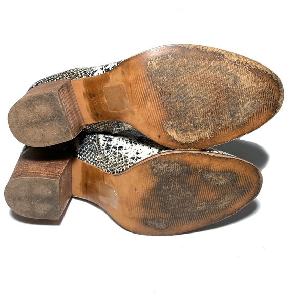 Madewell Booties The Rosie Ankle Snake Embossed Leather MA435 - Picture 6 of 10